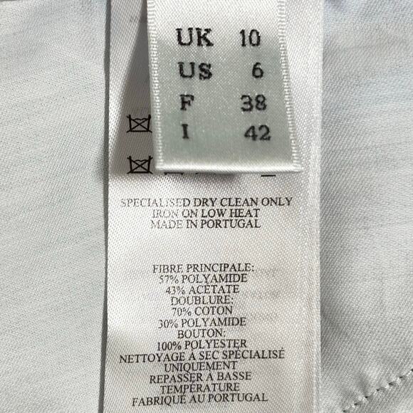 Victoria Beckham Green Satin Zip Straight Slacks 10 UK 6 US Runs Small 2- 4 US - Picture 6 of 6